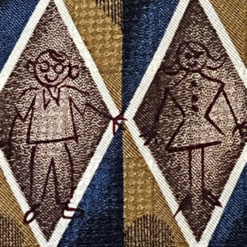 Vintage tie 1994 Ronald McDonald Children’s Charities stick figure‎ heart 90s